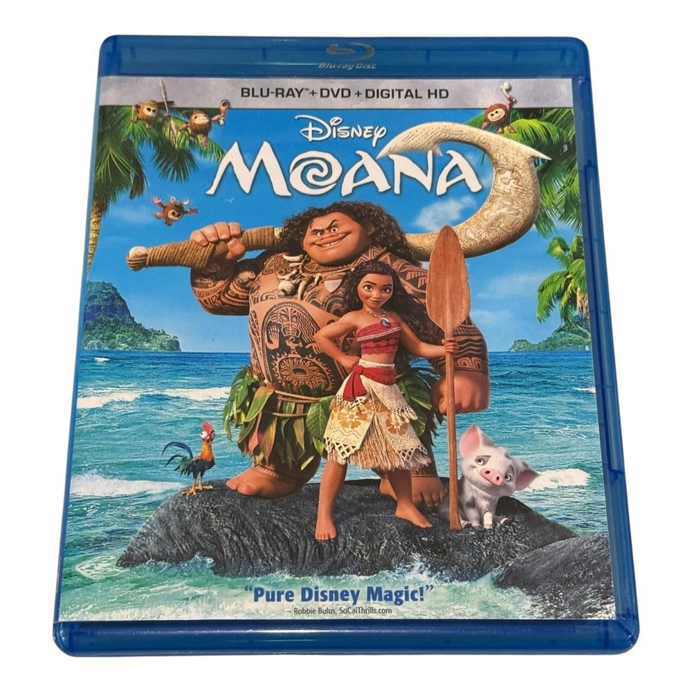 Disney Moana Blu-ray DVD Digital HD Combo Set Animated Movie Family Adventure